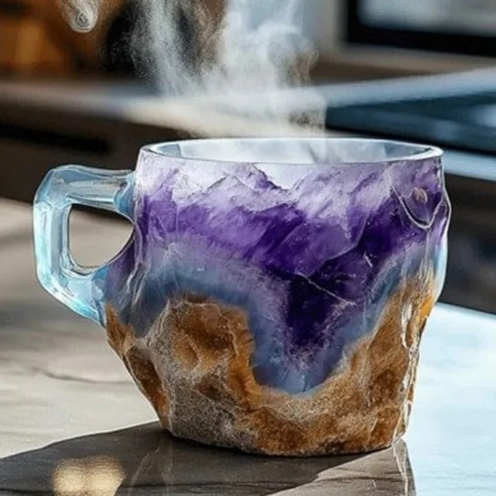 Tasses à café en cristal minéral