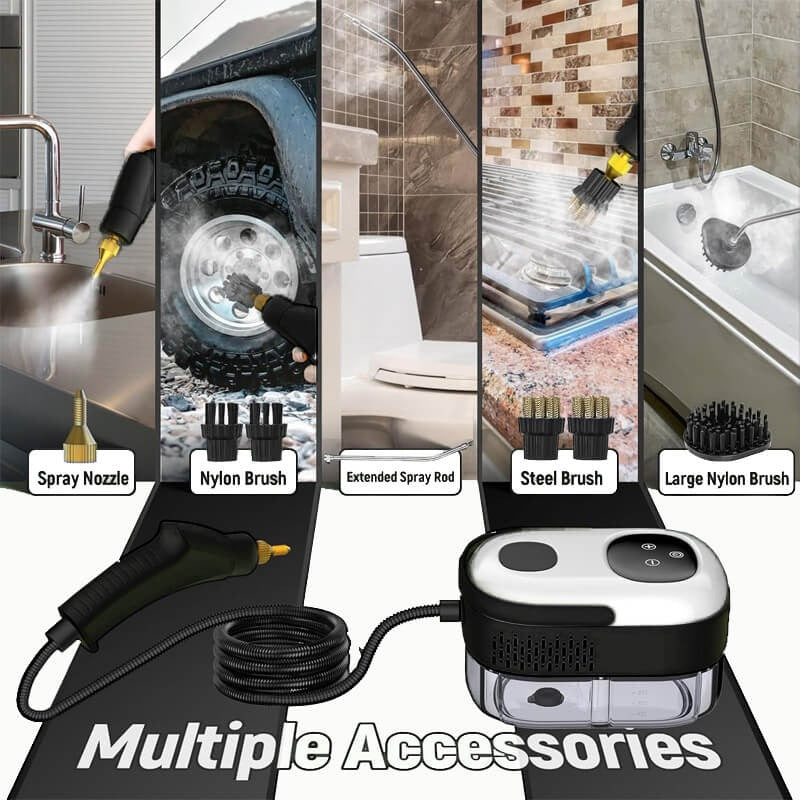 Nettoyeur à vapeur haute pression 2500W avec gants