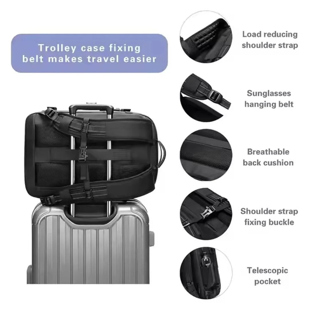 Sac à dos de voyage avec système de compression