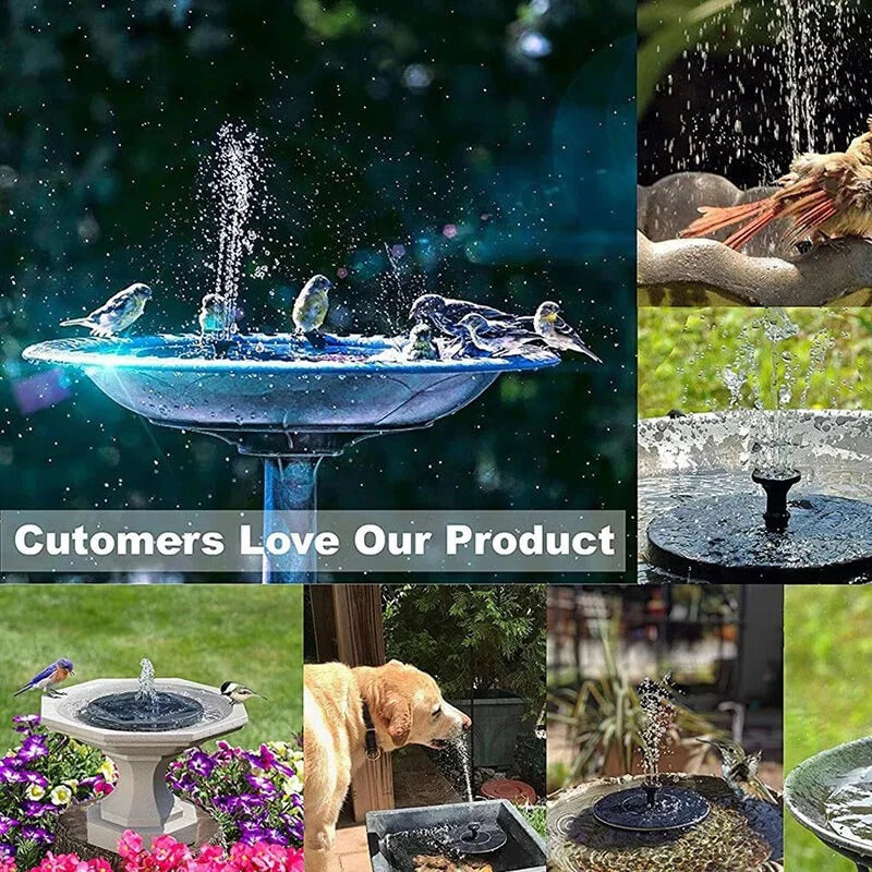 Fontaine Solaire avec 60 Lumières LED