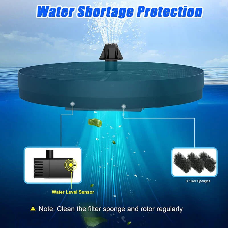Fontaine Solaire avec 60 Lumières LED