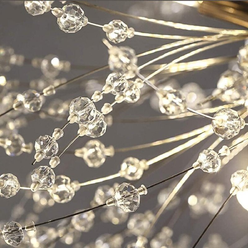 OpalGleam | White and Gold LED Pendant Light for Bedroom and Dining Room