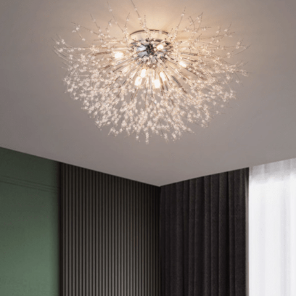 OpalGleam | White and Gold LED Pendant Light for Bedroom and Dining Room