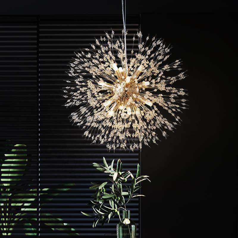 OpalGleam | White and Gold LED Pendant Light for Bedroom and Dining Room