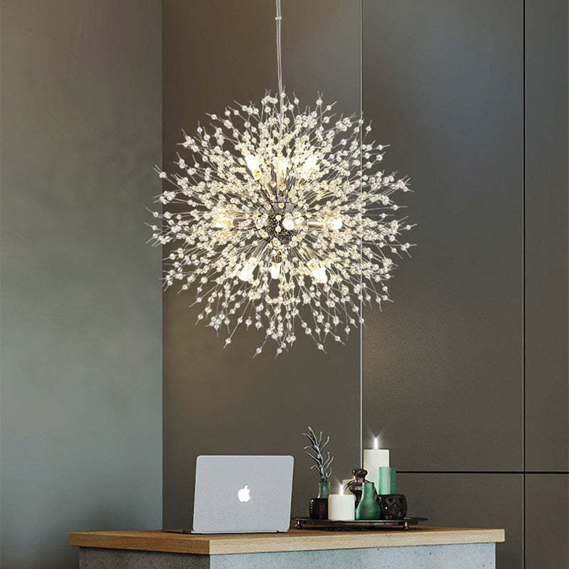 OpalGleam | White and Gold LED Pendant Light for Bedroom and Dining Room