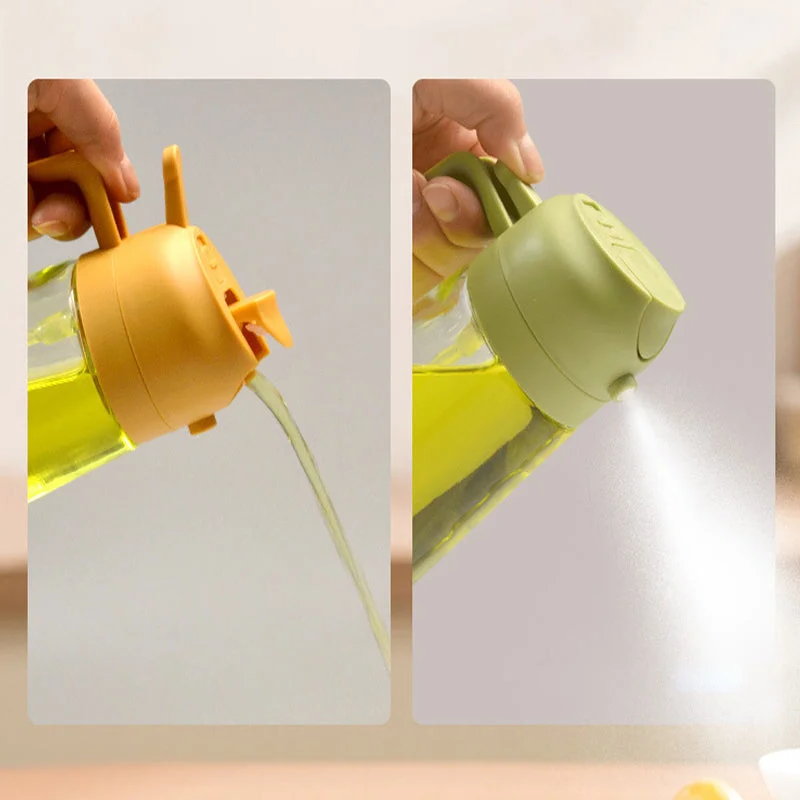 Pulvérisateur et distributeur d'huile en verre 2-en-1