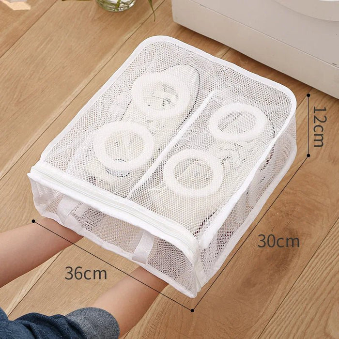 Sac de Lavage Réutilisable pour Chaussures - Sac de Lavage Zippé pour Machines à Laver, Kit de Nettoyage Parfait pour Sneakers et Tennis pour un Éclat Sans Saleté