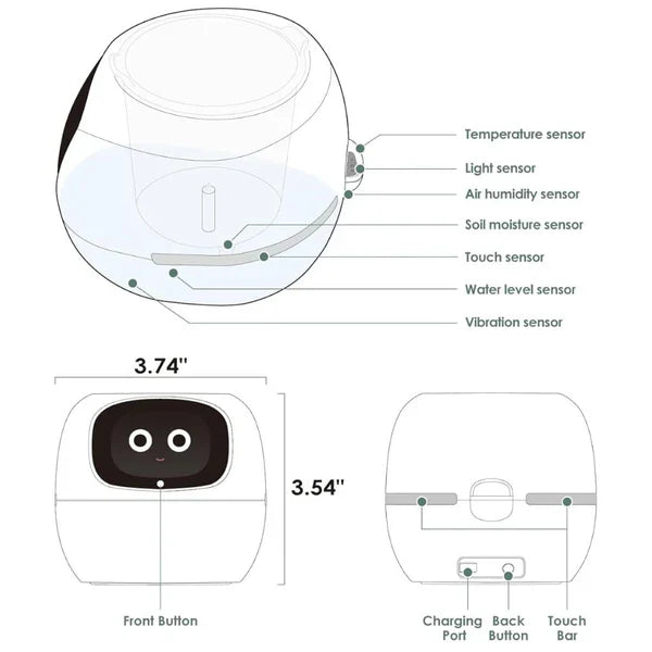 Pot de Plante Intelligent Ivy - Entretien Innovant des Plantes