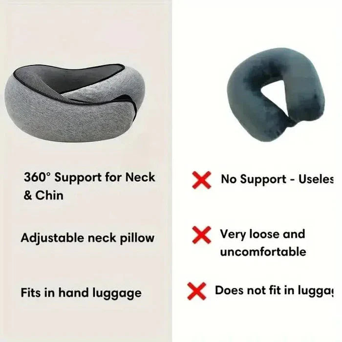 Coussin de Voyage Courbé en Mousse à Mémoire Style Escargot - en U, Portable, Coussin de Soutien Ajustable pour le Cou