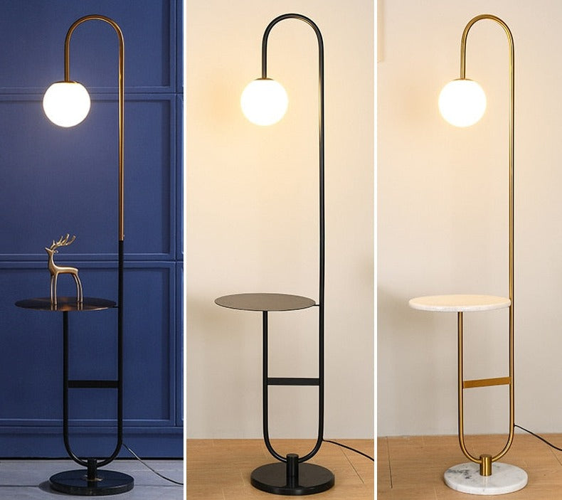 LumiTable - Nordic Floor Lamp with Integrated Table