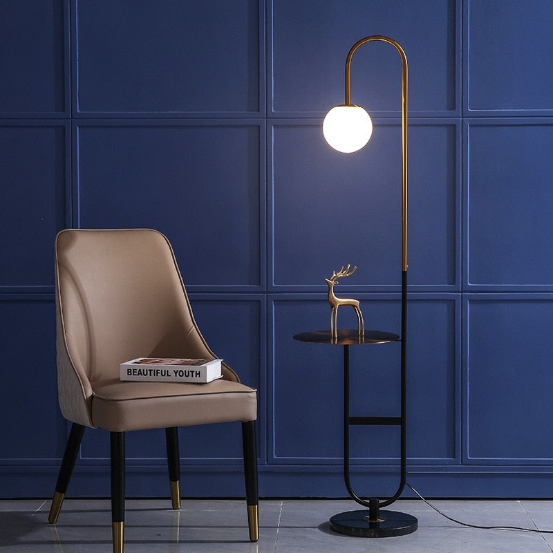LumiTable - Nordic Floor Lamp with Integrated Table