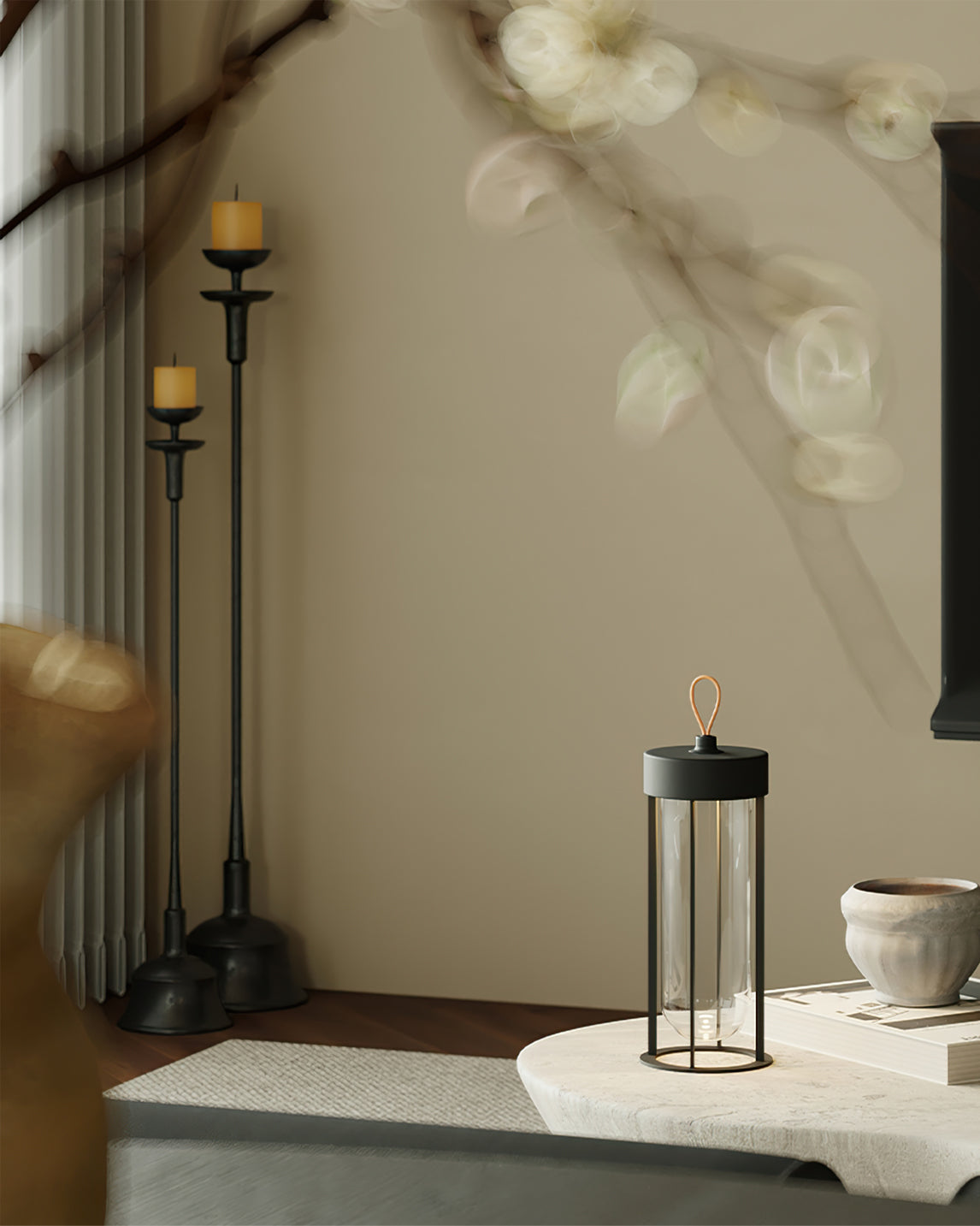 LumiBreeze - Compact Table Lamp with Dimmable LED