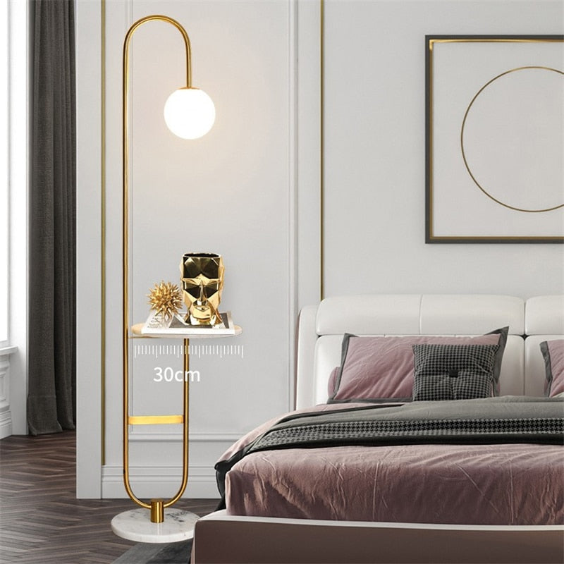 LumiTable - Nordic Floor Lamp with Integrated Table