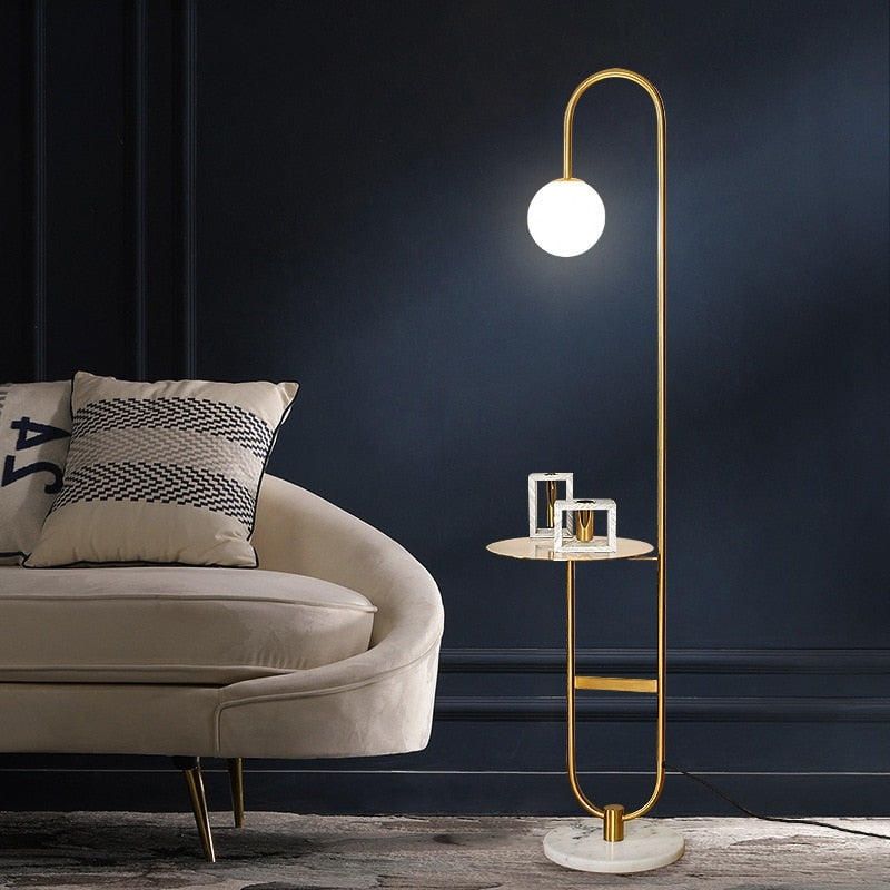 LumiTable - Nordic Floor Lamp with Integrated Table