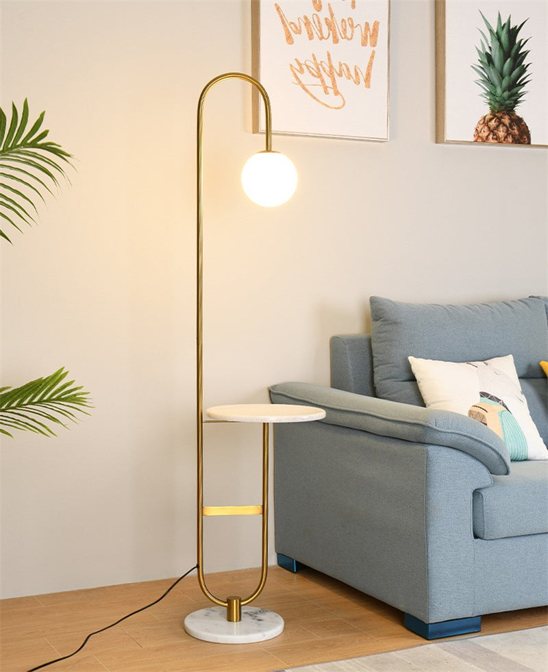 LumiTable - Nordic Floor Lamp with Integrated Table
