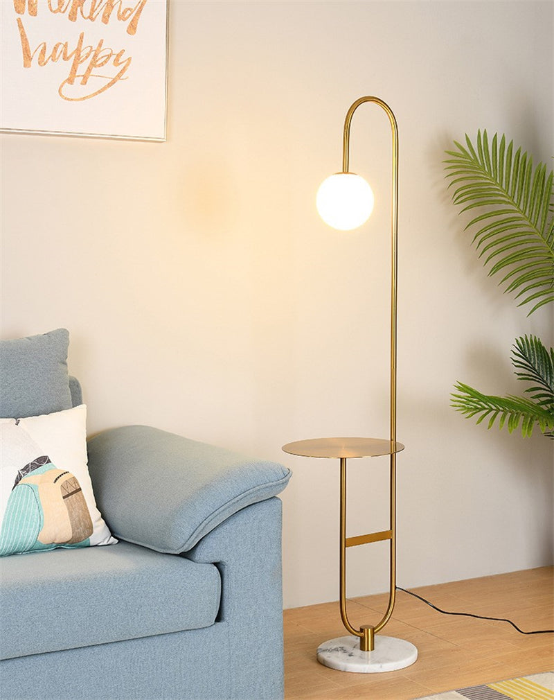 LumiTable - Nordic Floor Lamp with Integrated Table