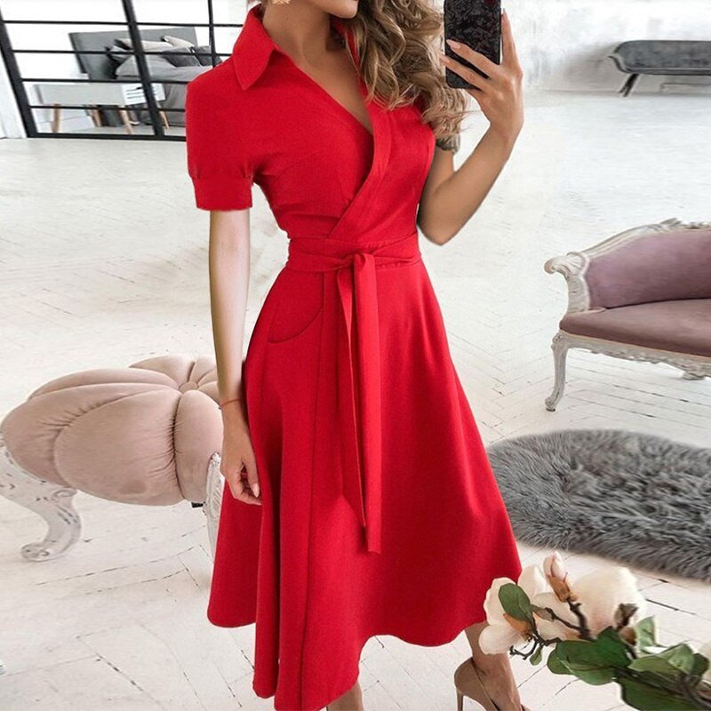 Fintan | Robe à ligne A avec cravate pour femmes