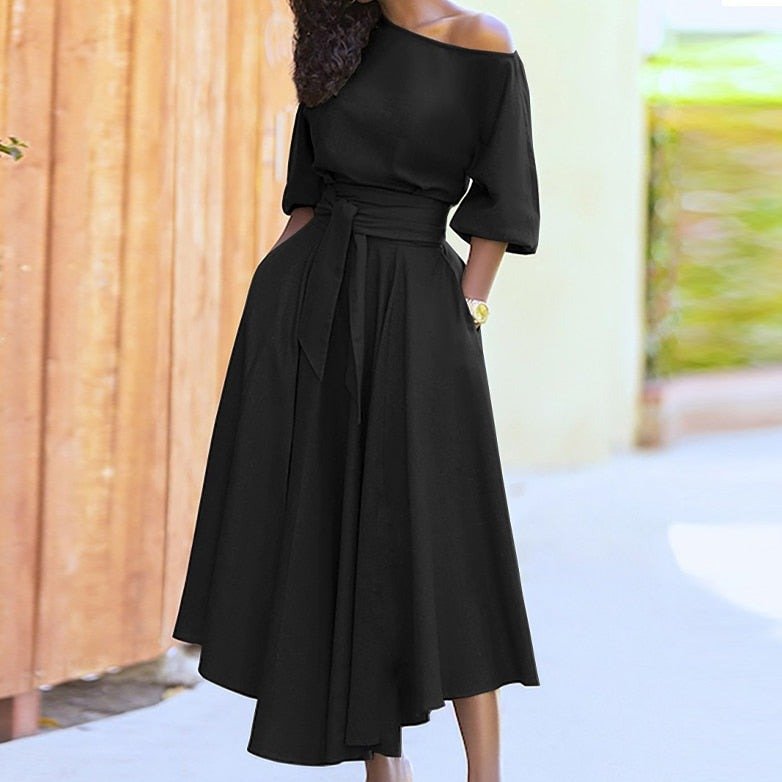 Fintan | Robe à ligne A avec cravate pour femmes