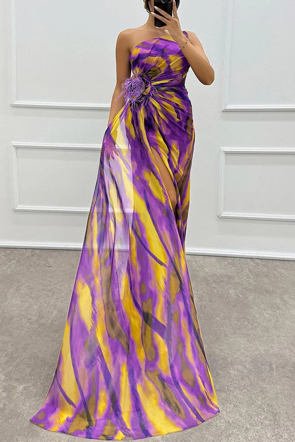 Robe de Mariage Asymétrique à Une Épaule pour Femme | Maxi