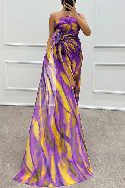 Robe de Mariage Asymétrique à Une Épaule pour Femme | Maxi