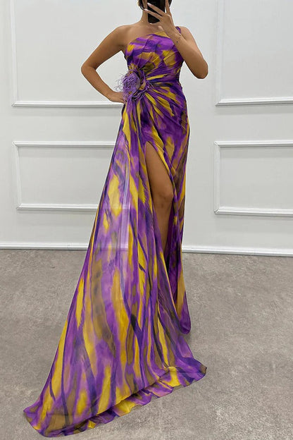 Robe de Mariage Asymétrique à Une Épaule pour Femme | Maxi