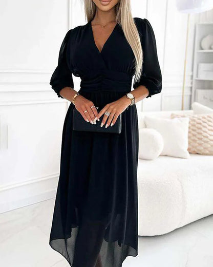 Niobe | Robe luxueuse à manches trois-quarts pour femmes