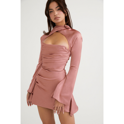 Robe Femme Découpée à Manches Longues | Mini