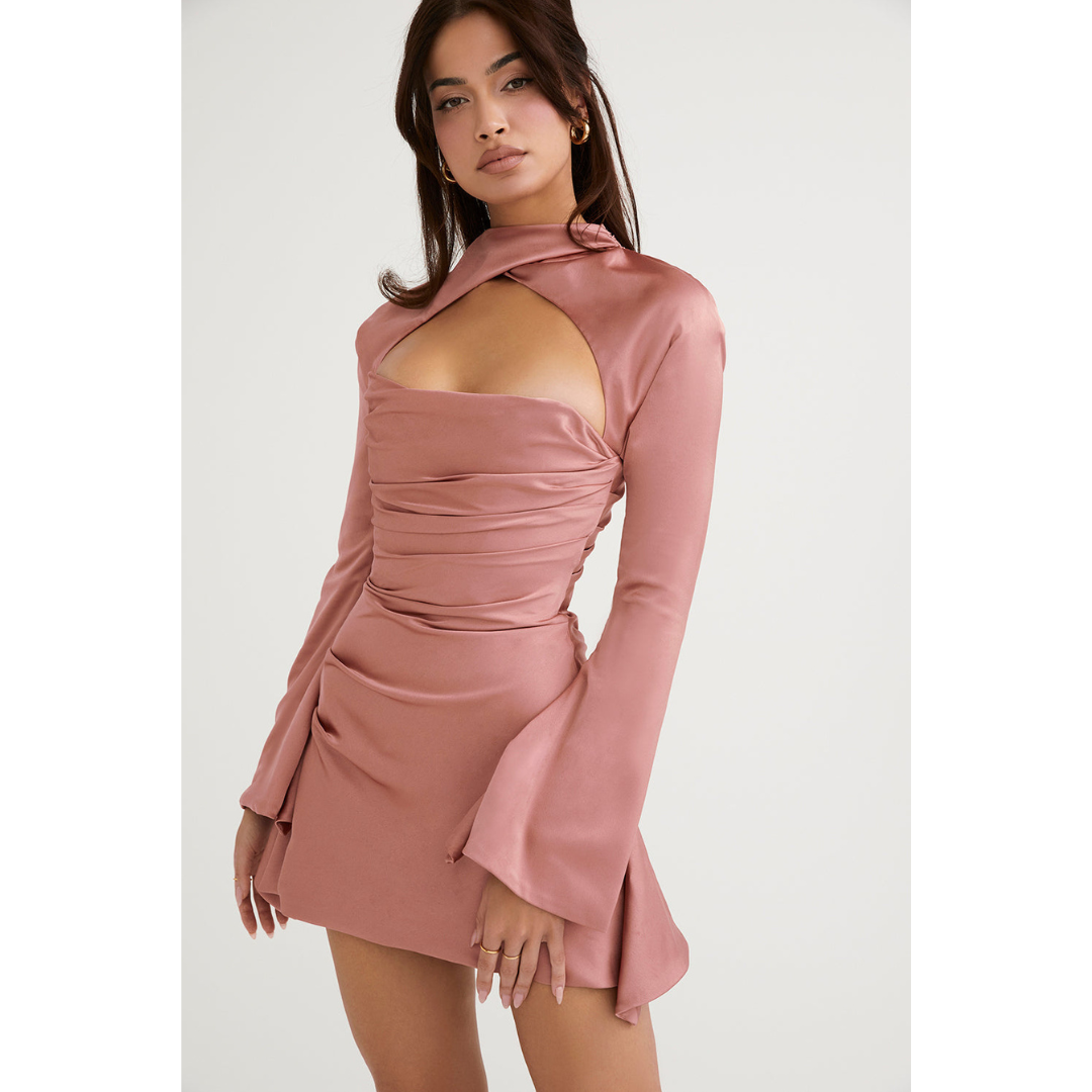Robe Femme Découpée à Manches Longues | Mini