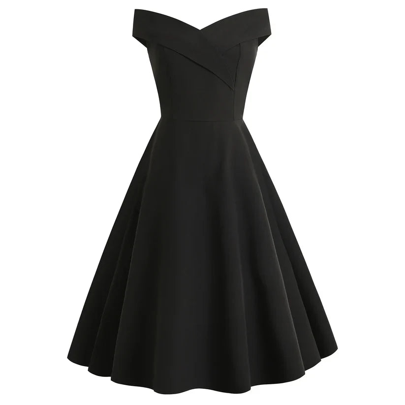 Robe Élégante Sans Épaules pour Femmes | Midi