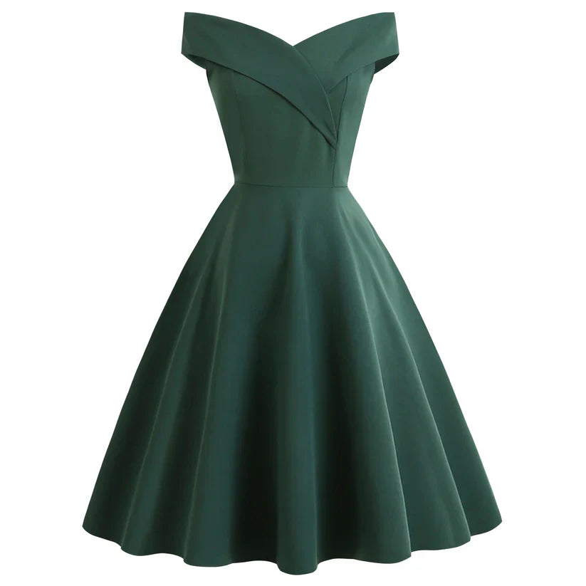 Robe Élégante Sans Épaules pour Femmes | Midi