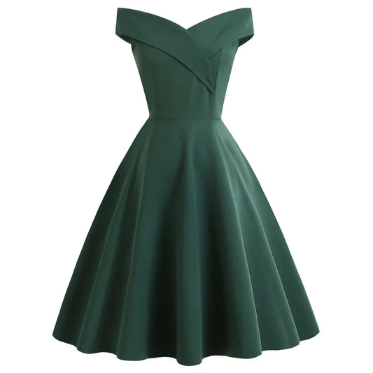 Robe Élégante Sans Épaules pour Femmes | Midi