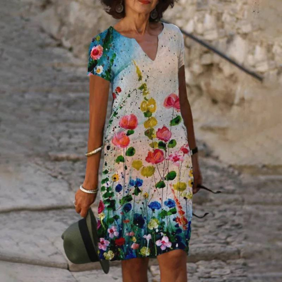 Robe d'été à fleurs pour femmes | Mini