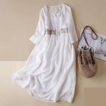 Wiktoria | Embroidered Ethnic Style Women's Midi Dress