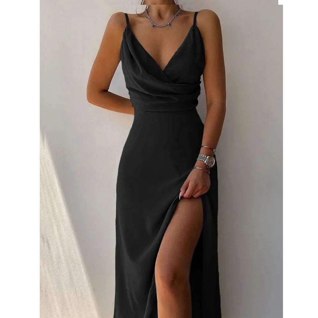 Robe Maxi Fendue à Fleurs pour Femmes
