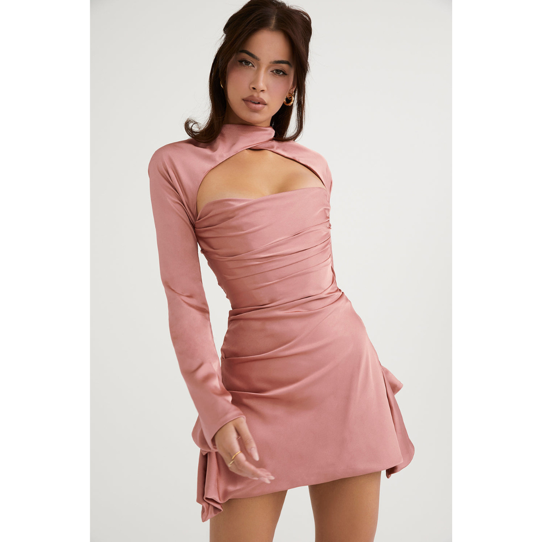 Robe Femme Découpée à Manches Longues | Mini