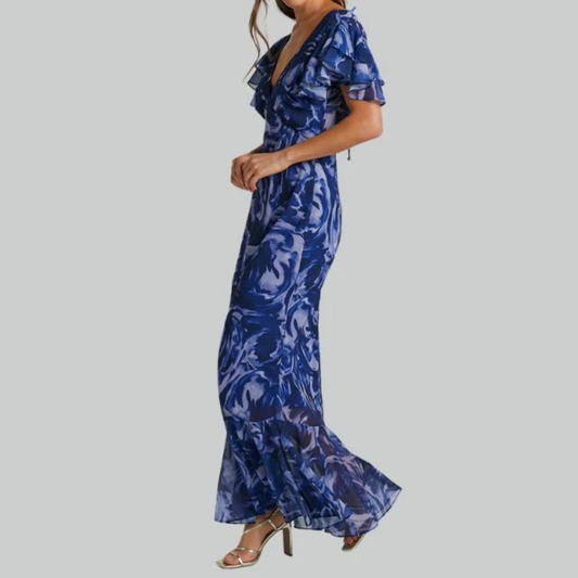 Ezrika | Robe Maxi Femme avec Volants