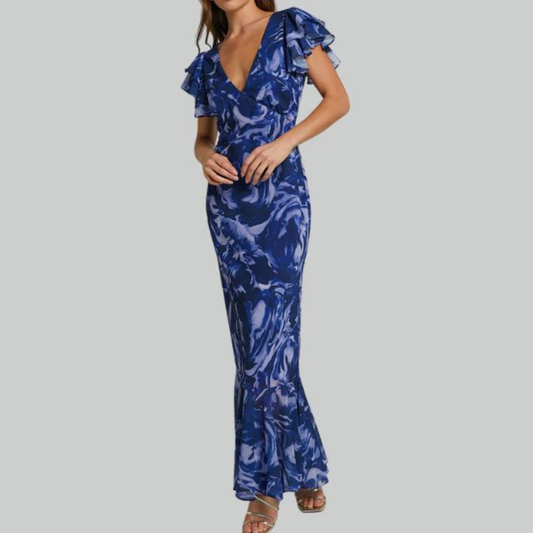 Ezrika | Women's maxi dress with ruffles