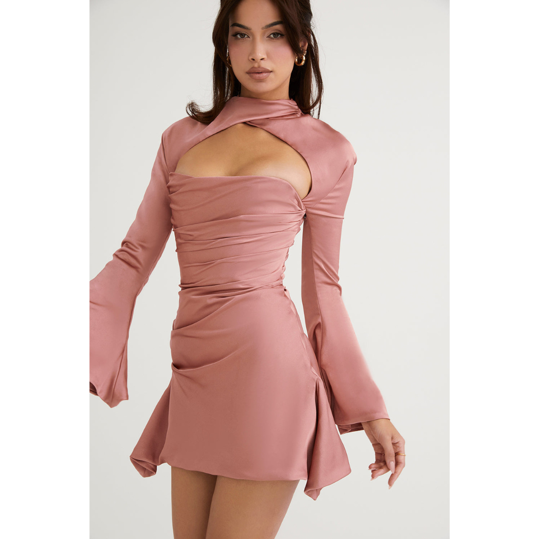 Robe Femme Découpée à Manches Longues | Mini