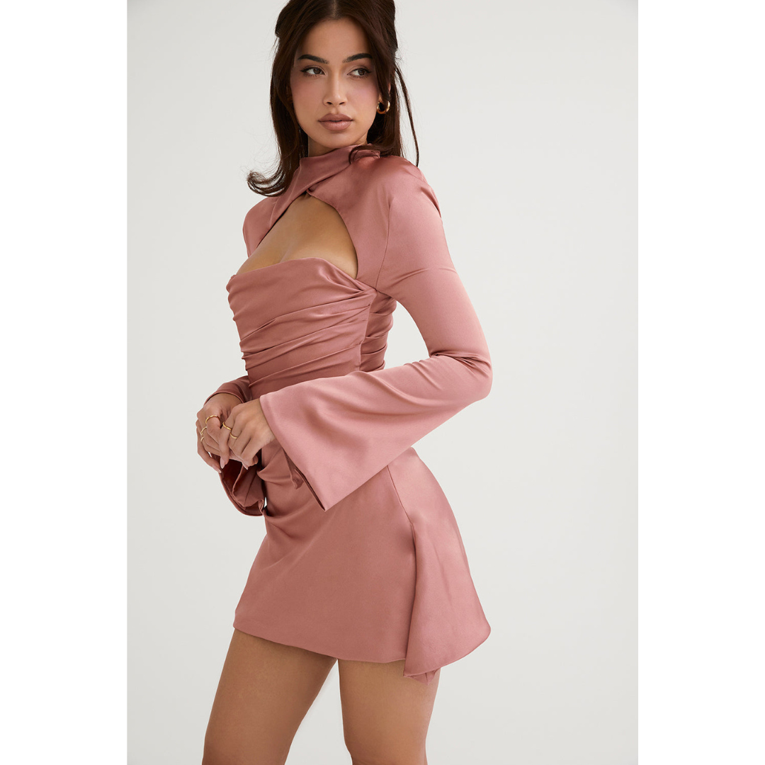 Robe Femme Découpée à Manches Longues | Mini