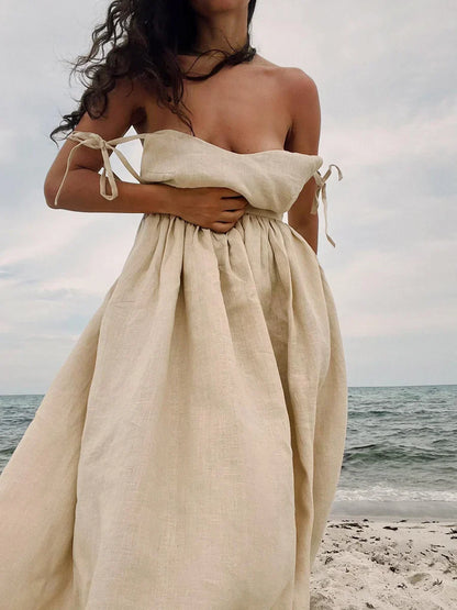 Fabienne | Robe sans bretelles confortable et dos nu