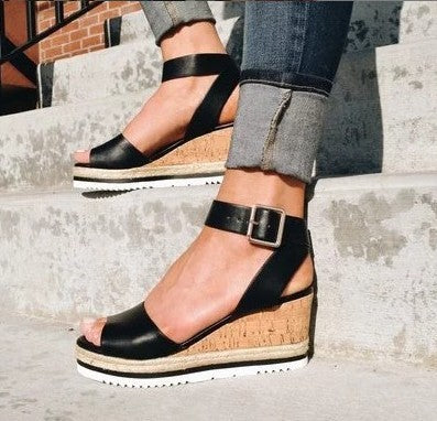 Elza | Sandales compensées pour femmes avec boucle