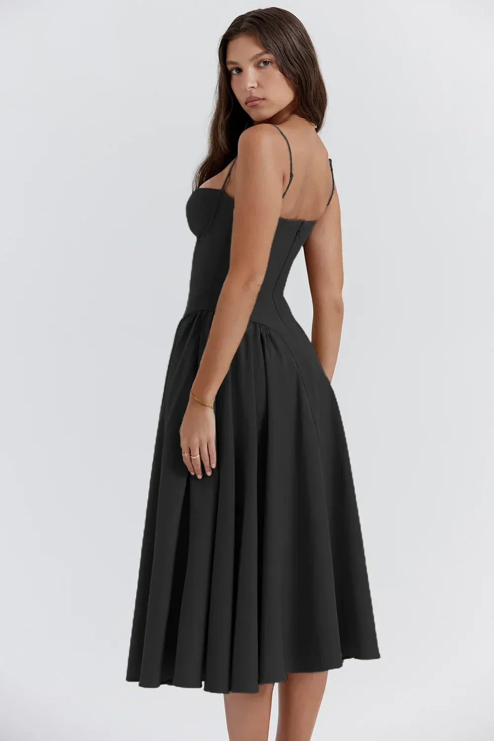 Jutte | Robe mi-longue sans manches pour femmes