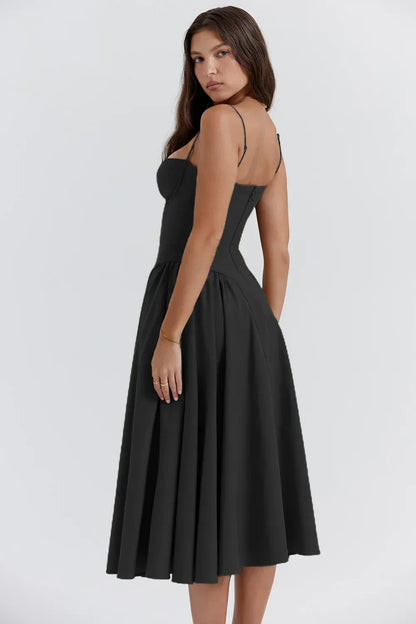 Jutte | Robe mi-longue sans manches pour femmes