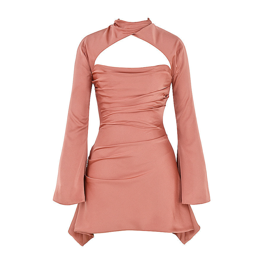 Robe Femme Découpée à Manches Longues | Mini