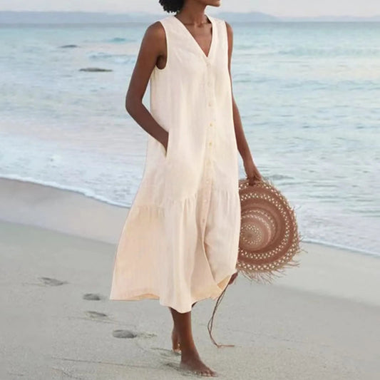 Lena | Premium dress with V-neckline