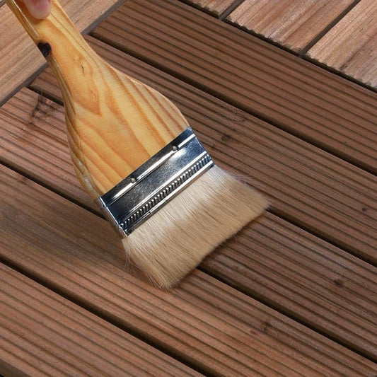 Dalles de Plancher en Bois pour Patio Extérieur Emboîtables 27Pcs