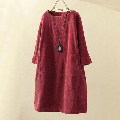 Loose fit winter dress for women | Midi