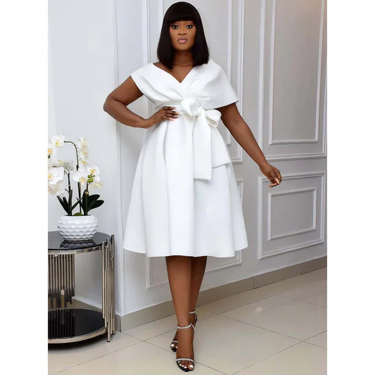 Short Sleeve Mini Dress in A for Women