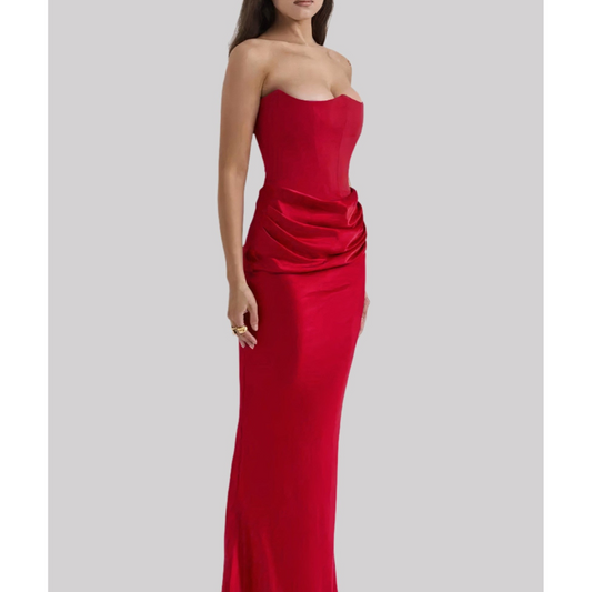 Robe Élegante Bandeau Femme | Maxi