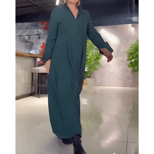 Robe Maxi à Col V pour Femmes | Coupe Ample